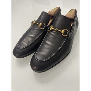 Gucci Black Leather Horsebit MENS Loafer Jordaan (8.5)